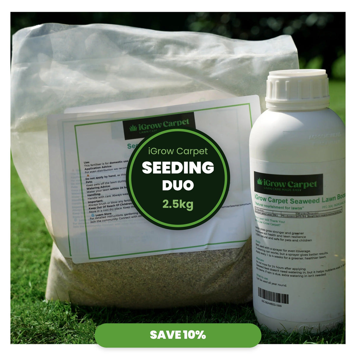 Robbie Recommends - Seeding Success Duo (2.5kg) - iGrow Carpet