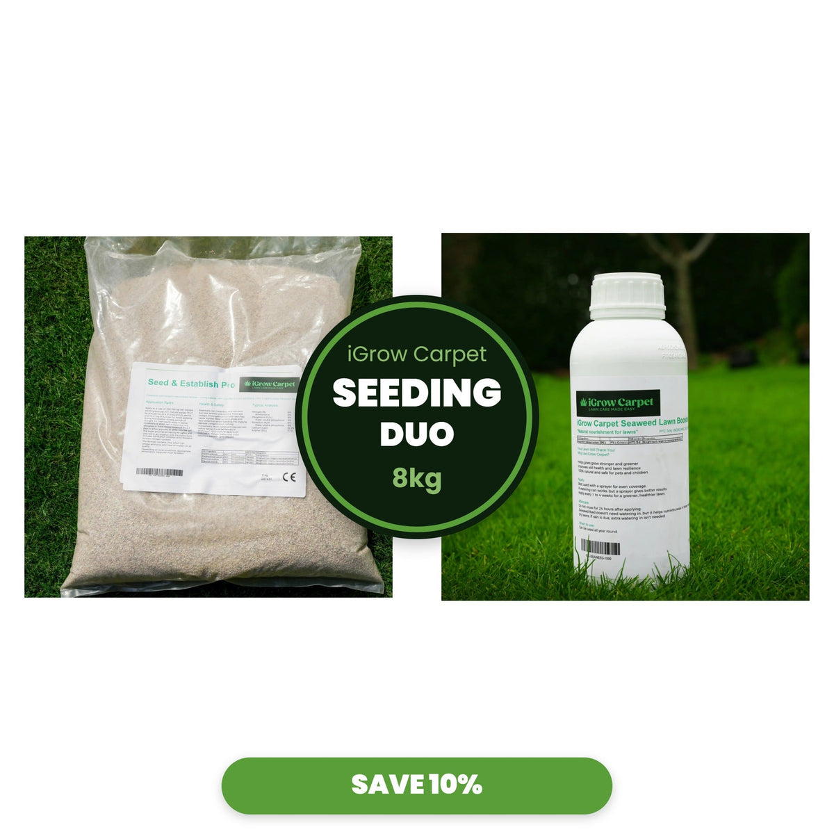 Robbie Recommends - Seeding Success Duo (8kg) - iGrow Carpet